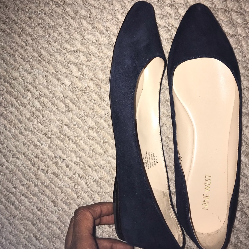 Gently used Nine West suede flats